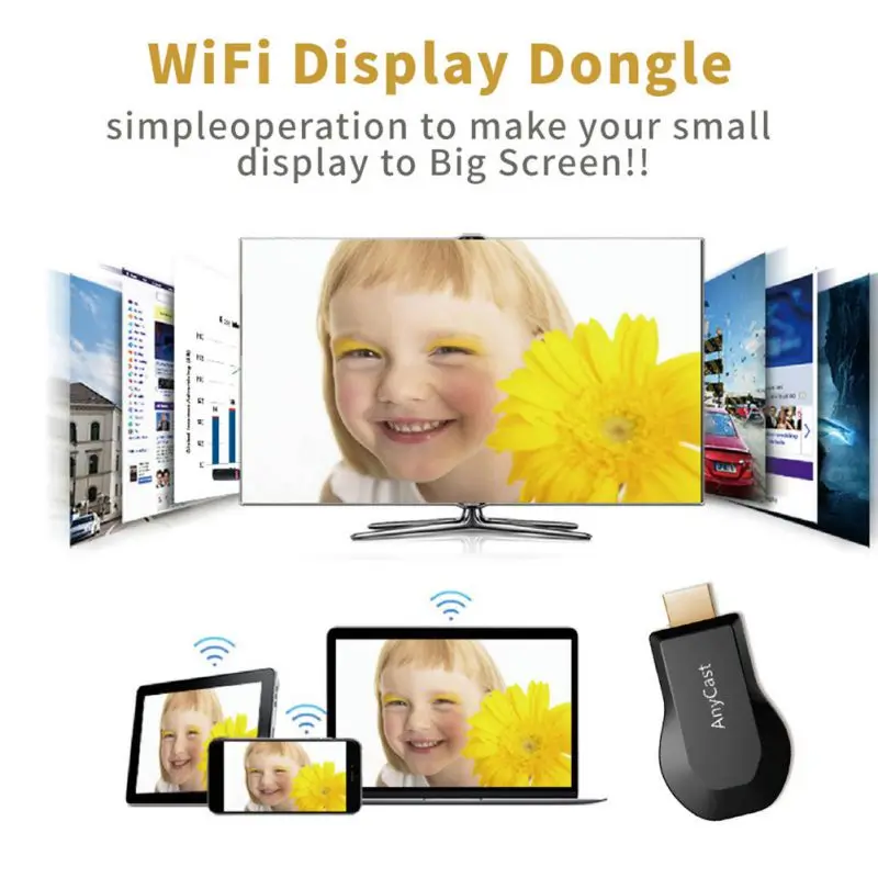 Распродажа 1080P WiFi Дисплей приемник PracticalDLNA AirPlay зеркало HDMI tv Stick Miracast Dongle Портативный WiFi Дисплей приемник