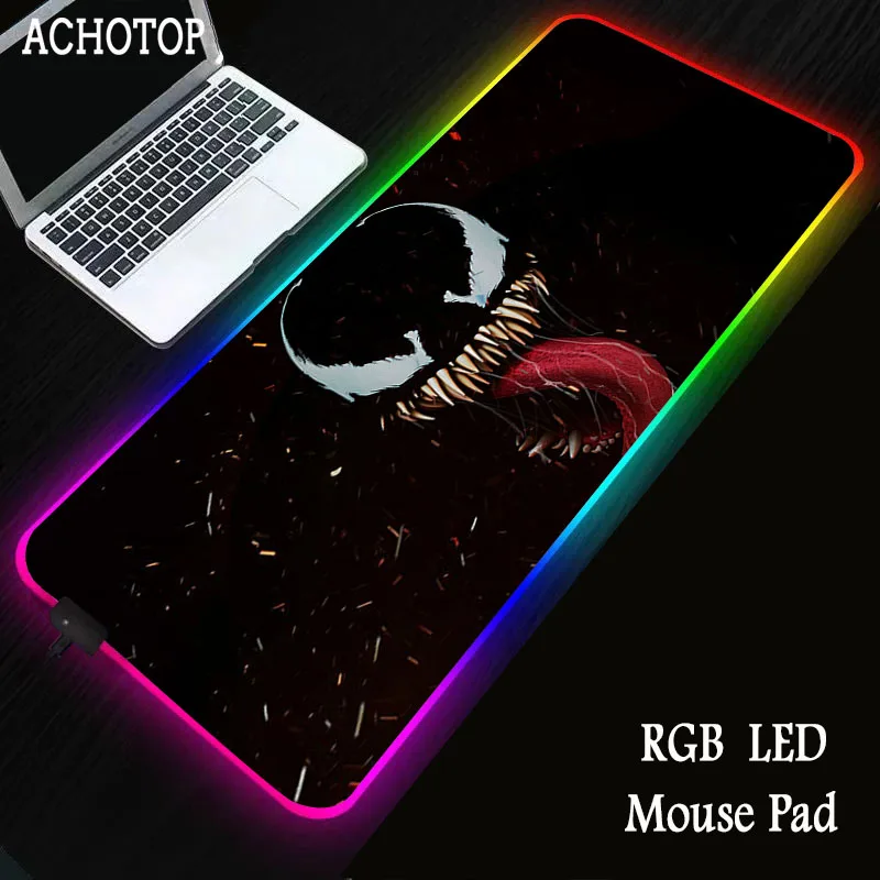 

Skull Large RGB Gaming Mouse Pad Gamer Keyboard Mousepad LED Light USB Wired Non-Slip Mouse Mice 7 Dazzle Colors for CSGO DOTA