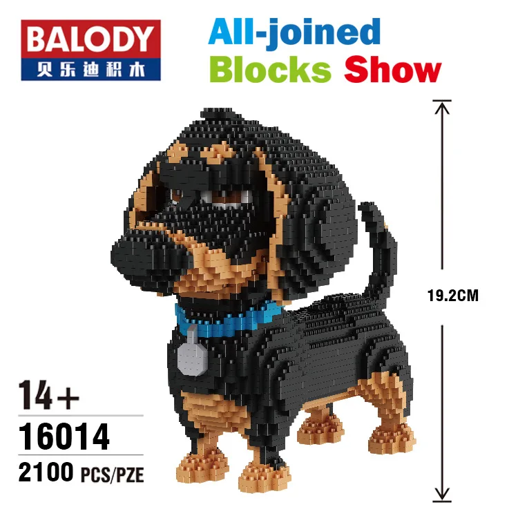 Balody 16043, мини милые строительные блоки для собак корги, кубики, игрушки для животных, пуделя, Модель Brinquedos Husky, игрушки для детей, прекрасные подарки