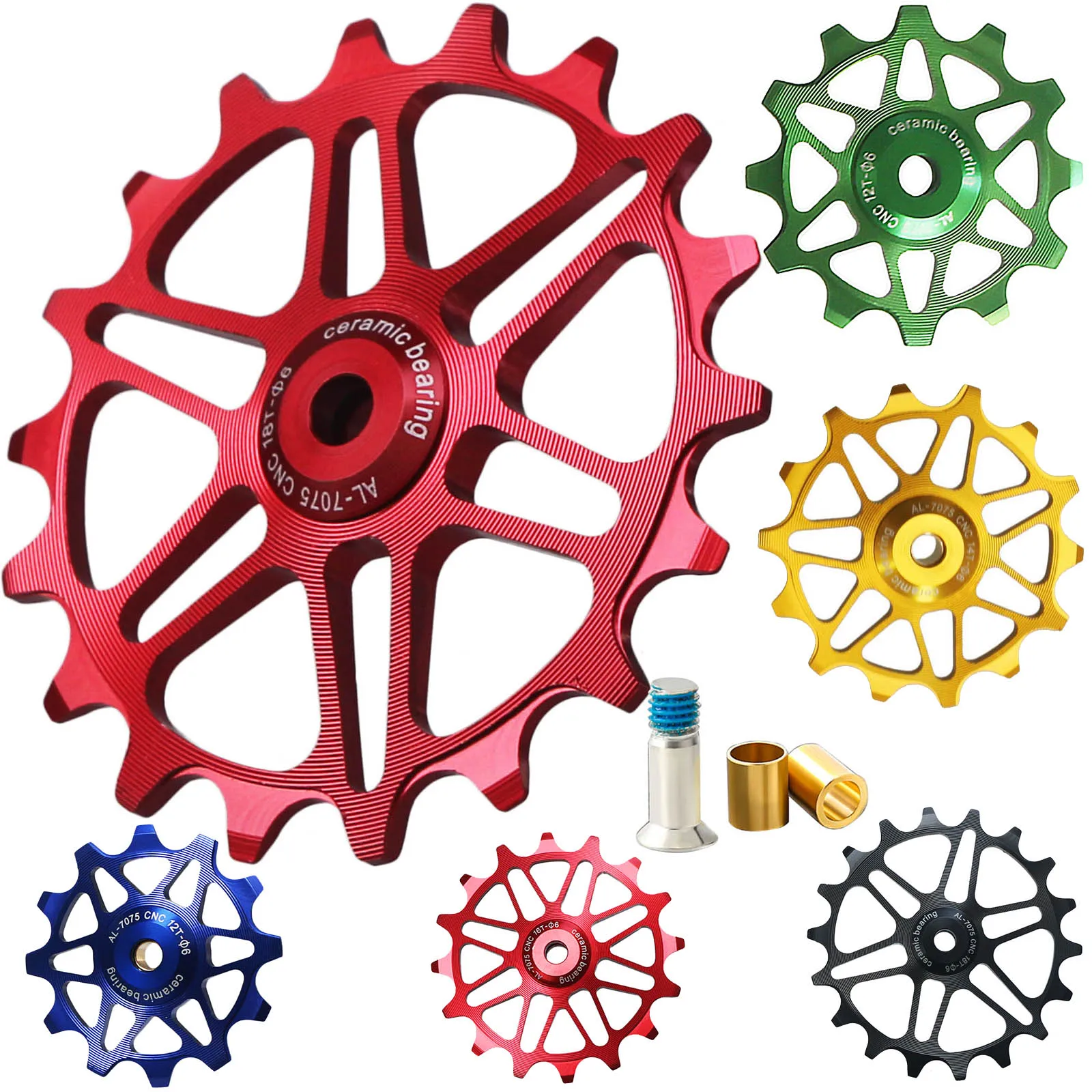 12T14T16T18TRoadBikeCeramicPulley11v12vRearDerailleurJockey