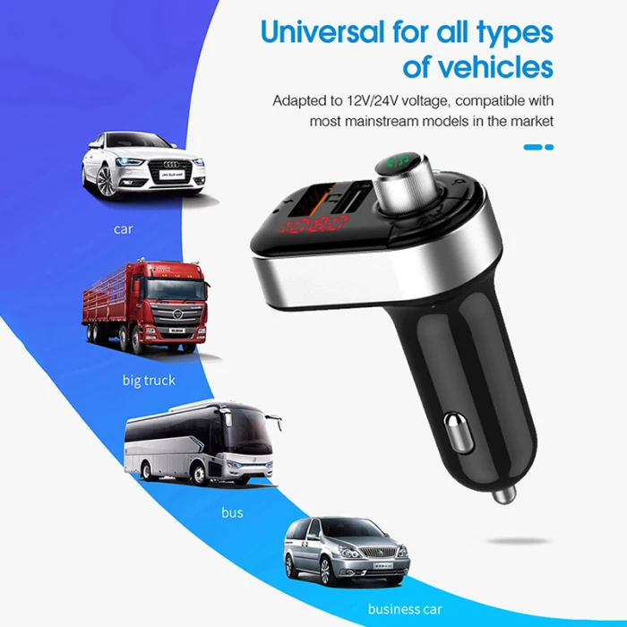 Автомобильный fm-передатчик Bluetooth плеер двойной USB зарядка беспроводной MP3-плеер LHB99