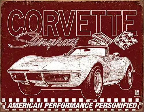 Corvette - 69 Безнадежное предприятие Шевроле подлинные части поршни Оловянная картина «металлические номерные знаки» оловянный знак настенная декоративная доска Ретро бар оловянный плакат - Цвет: Corvette - 69