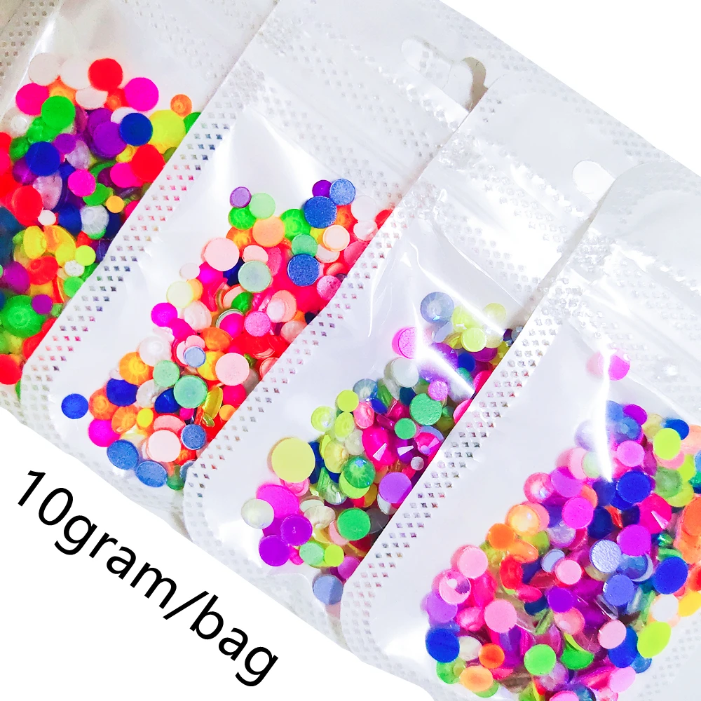 All Size Glass Noctilucent Fluorescence Crystal Neon Non Hot Fix Rhinestones FlatBack Strass Fabric Garment Nail Art Decorations non hot fix rhinestones glass rhinestones non hotfix rhinestones rhinestone accessories rhinestones beads