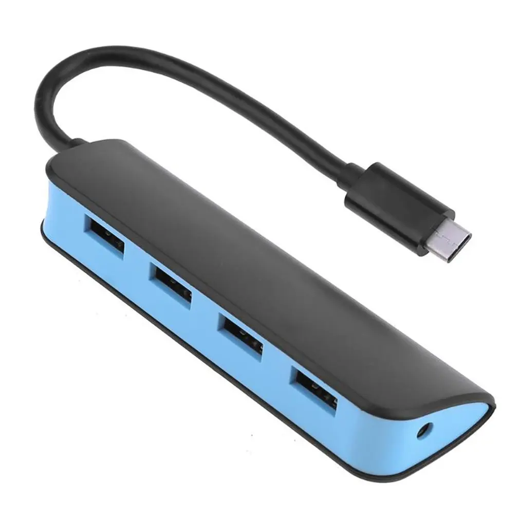 С Светодиодный индикатор usb-хаб сплиттер 4-в-1 USB3.1 Тип-C 4 Порты usb-хаб с кабелем для ПК компьютер Plug& Play