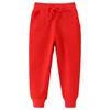 Jumping Meters New Arrival Red Children's Sweatpants Drawstring Autumn Spring Boys Girls Trousers Pants Baby Clothes 1