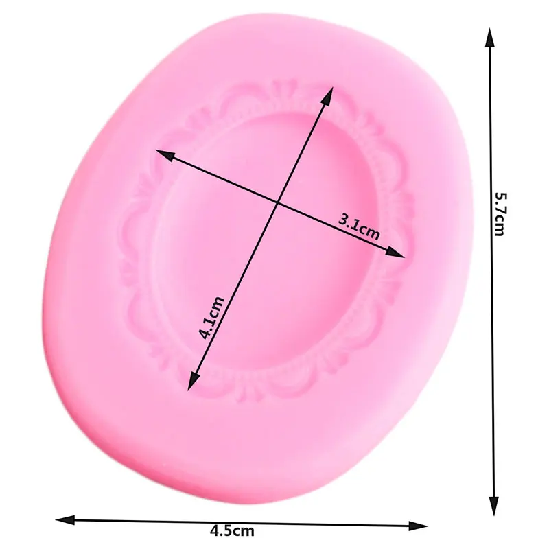 Oval Frame Cameo Silicone Mold Vintage Steampunk Cake Border Fondant Cake Decorating Tools Candy Clay Chocolate Gumpaste Moulds