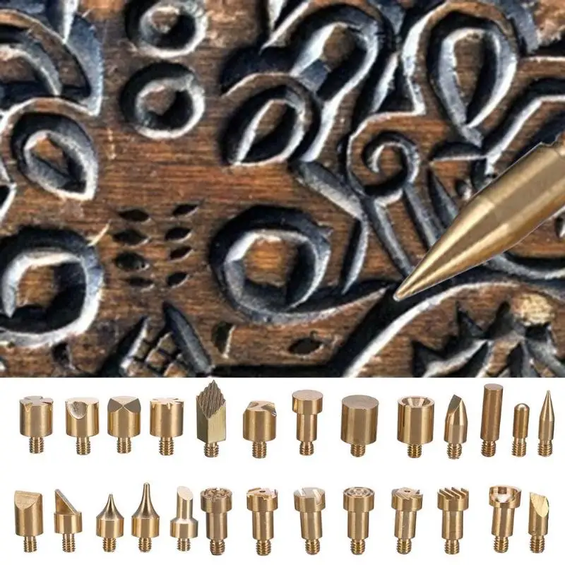 

57pcs/set Electric Soldering Iron Tip for Pyrography Woodworking Carving Stencil Suitable for Wood Carving Embossing