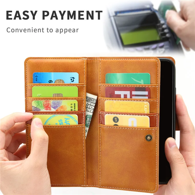 Multi-functional Leather Case for iPhone 6 6S 7 8 Plus 11 Pro XS Max X XR Coque Wallet Phone Cases for Samsung S20 Ultra Cover Multi-functional Leather Case for iPhone 6 6S 7 8 Plus 11 Pro XS Max X XR Coque Wallet Phone Cases for Samsung S20 Ultra Cover