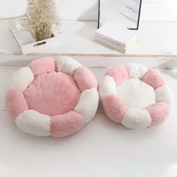 

kennel, cat sleeping bag, soft rabbit, velvet, petal nest, dog house, removable and washable new