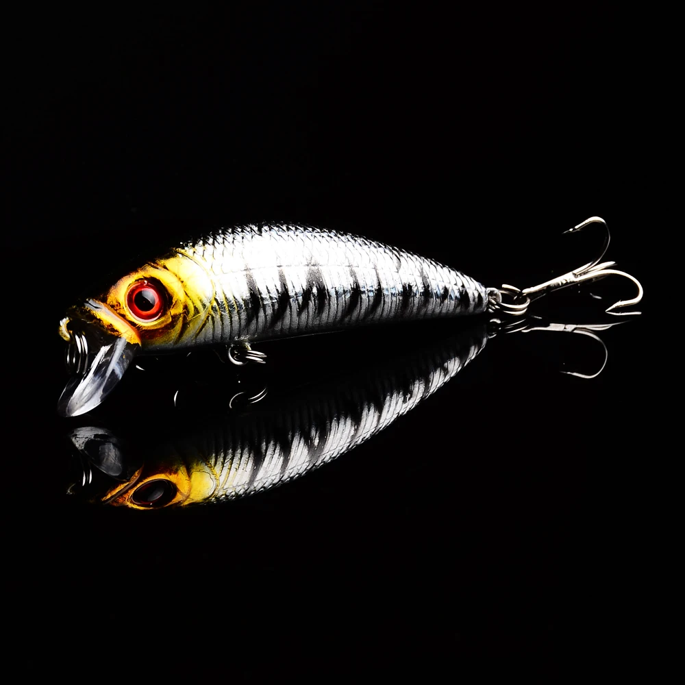 

YUZI Lifelike Minnow Fishing Lure 70mm 7.1g Fishing Wobbler Japan Pesca Crankbait 6# Hooks Plastic Hard Bait Swimbait
