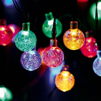 

Solar Party Fairytale Outdoor Ball Lights, Outdoor Party Decoration Lights, Christmas Tree Lights, 30 LED Balls