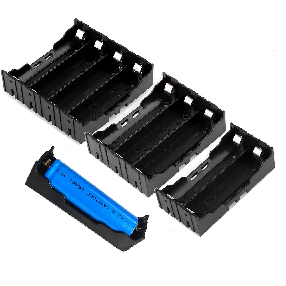 ABS 18650 Power Bank Cases 1X 2X 3X 4X Battery Holder Storage Box Case 1 2 3 4 Slot Batteries Container With Hard Pin |