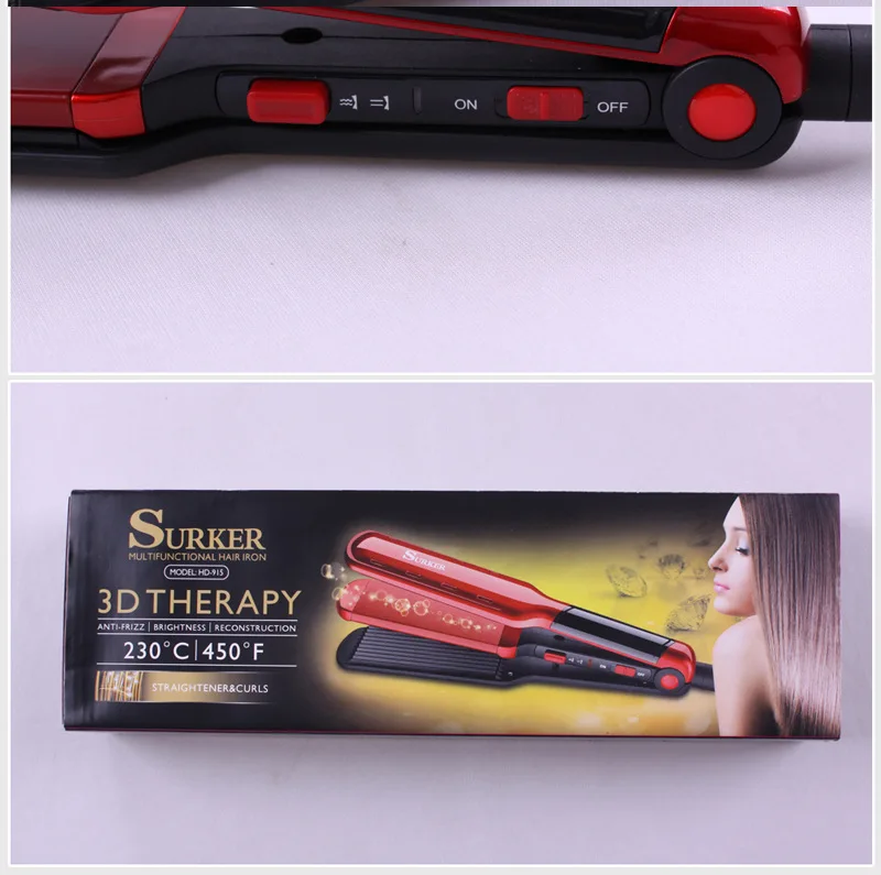 Ceramic Roll Straight Dual Purpose Hair Curler 2-in-1 Negative Ion Hair Crimper Hair Tools