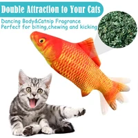 Floppy Fish Cat Toy Moving Fish Toy for Cats Interactive Flopping Cat Kicker Fish Toy Dancing Wiggle Fish Catnip Toys 4