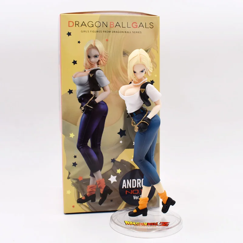 Аниме Dragon Ball Z ANDROID NO 18 лазурь Ланч бульма фигурка ПВХ фигурка игрушка Коллекционная модель Отличный подарок на день рождения - Цвет: lazuli  2 with box
