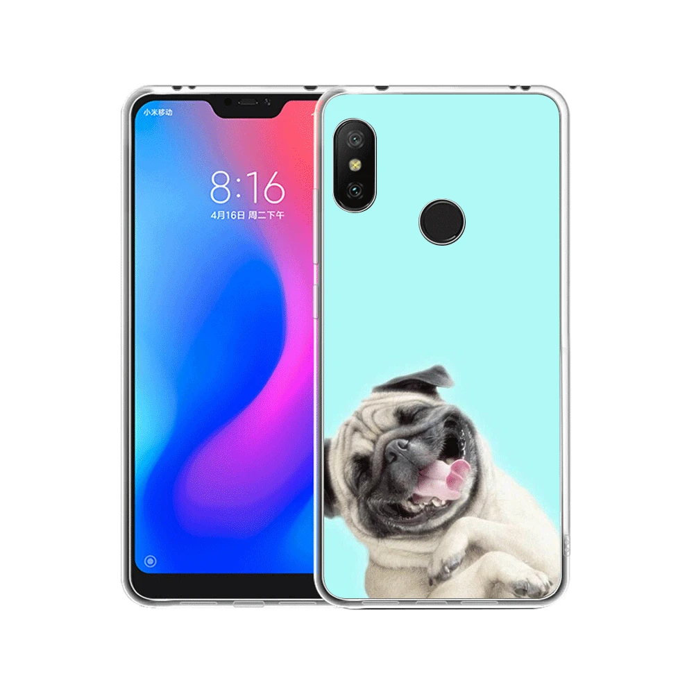 Мобильный чехол для телефона Xiaomi Redmi K20 Pro GO 7 S2 4A 4X5 5A Plus 6 6A 7A 8A чехол с милым животным Мопсом