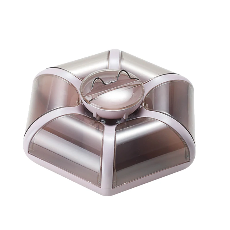 Lotus Fruit Box Large-Capacity Living Room Tray Transparent Press Type Snack Compartment Storage | Дом и сад