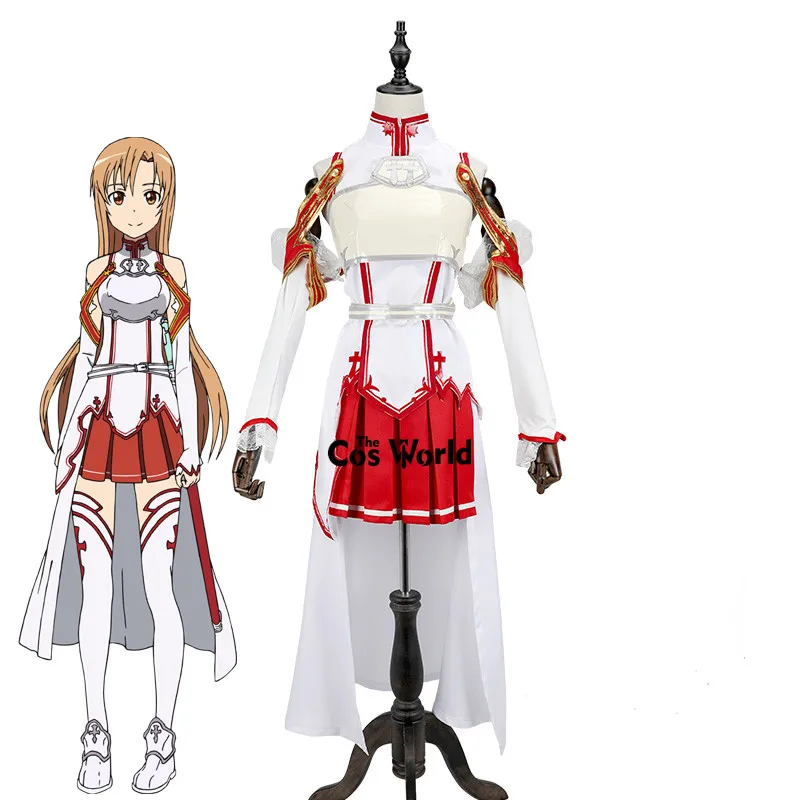 SAO Sword Art Online Юки Асуна Униформа платье наряд аниме костюмы для | Отзывы и видеообзор -32446518225