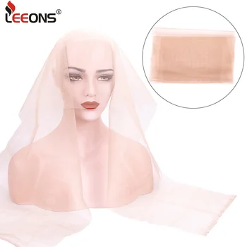 

Leeons Yard Swiss Lace Net Breathable Lace Top Weaving Netting Frontal Lace Wig Net Basement Foundation Swiss Hairnet For Wigs