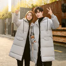 Высококачественный пуховик для женщин/мужчин, толстый ветрозащитный длинный пуховик для пар, Брендовое мужское пальто, серый, красный, черный, зимние парки