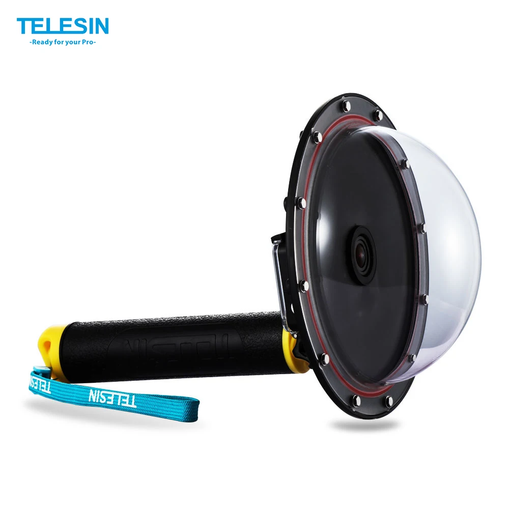 

TELESIN Upgrade Advanced Aluminum Alloy Dome Port Accessory for Gopro Hero Diving Camera Sports Action Underwater Photography