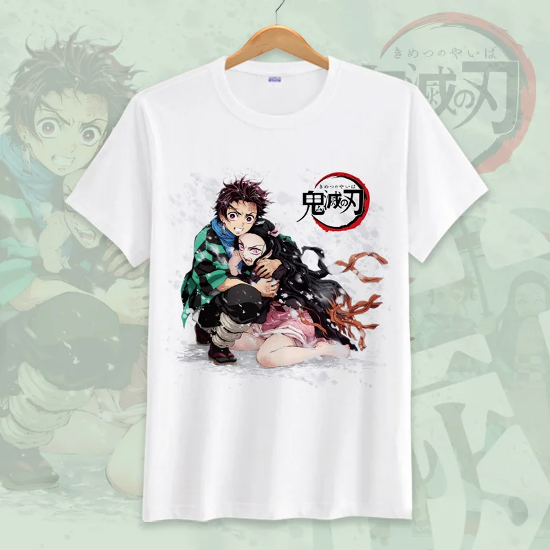 Kawaii Anime Demon Slayer T Shirt Women Men Kamado Kimetsu No Yaiba Graphic Tees Tanjirou Unisex Tops Funny Tshirt Male custom t shirts