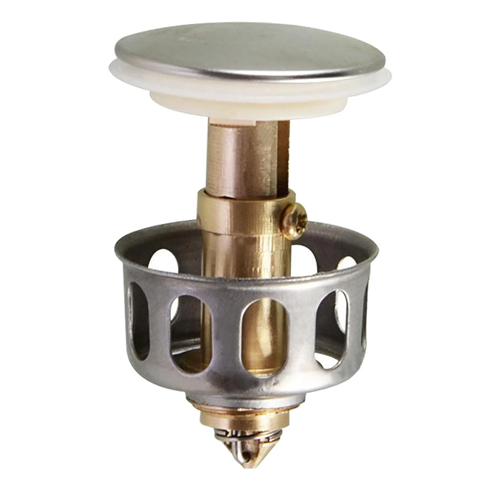 Universal Wash Basin Bounce Drain Filter Built-in AntiClogging Strainer Bathroom