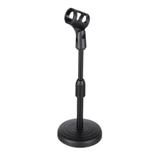 Desktop Microphone Stand Adjustable Height Disc Microphone Stand Portable