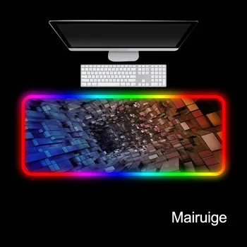 

Mairuige 3d cubes Gaming RGB Large Anime Mouse Pad Mouse Mat Computer Mousepad Led Backlight Keyboard Desk Mat