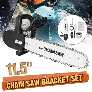 

11.5 Inch M10 M14 Chain Saw Bracket Set Chainsaw Guide Bar Transfer Conversion Head For Angle Grinder DIY