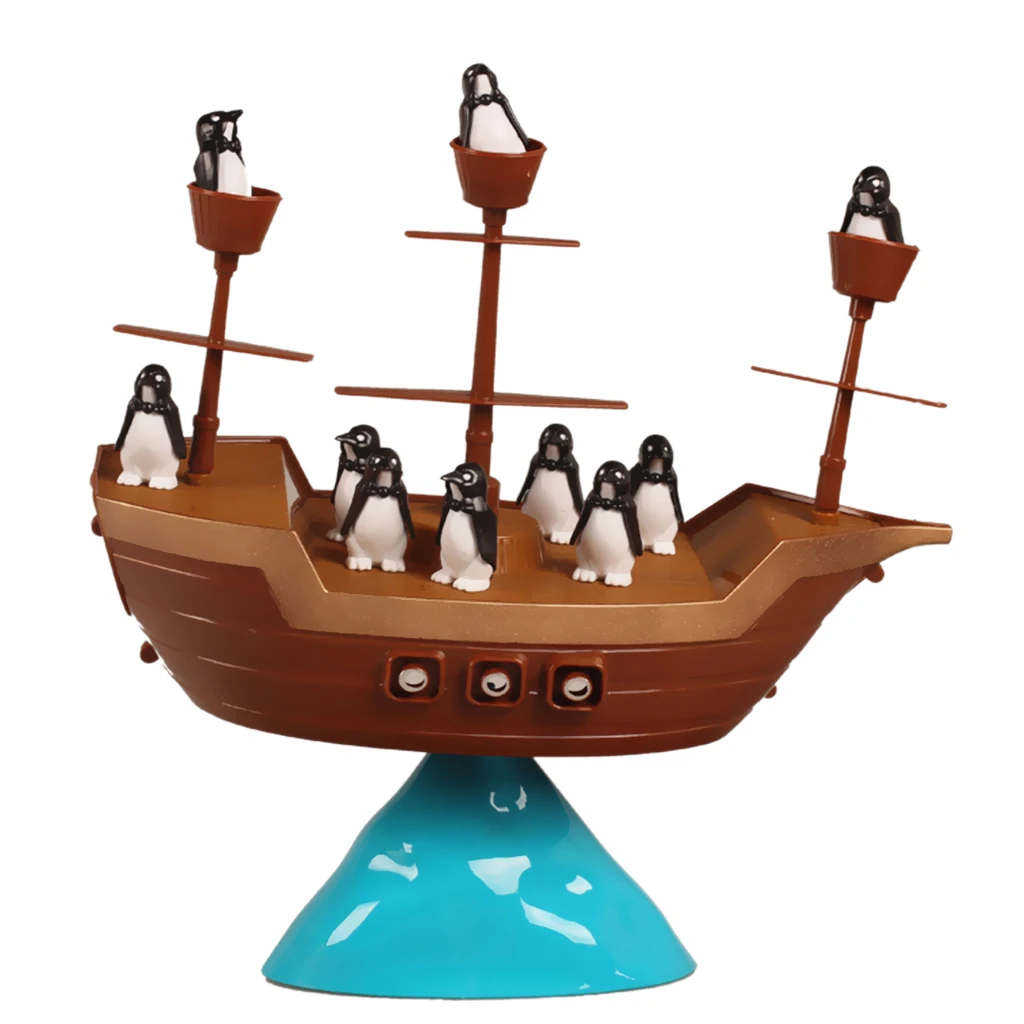 Plastic Educational Learning Toys Penguin Pirate Boat Toy Birthday Gift
