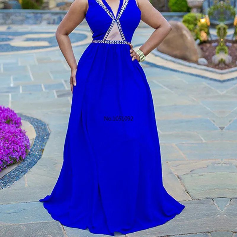 Вечерние женские платья сексуальные с лямкой на шее без рукавов стразы макси