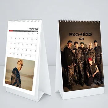 

Kpop EXO 6th Album <OBSESSION> 2020 Desk Calendar K-POP EXO BAEKHYUN KAI CHEN CHANYEOL SEHUN Mini Calendar Fans Collection Gift