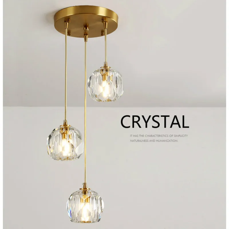 Современные светодиодные подвесные светильники Роскошная лампа золотой