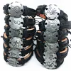 MixMax 12pcs/lot Mix 12 constellations Handmade Cuff Leather Bracelets for Men Women Bangles Wristbands Wholesale dropshipping 1