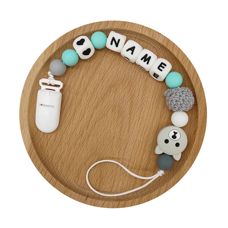 personalised baby pacifier clip