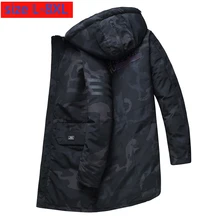 Новое поступление, модная зимняя очень большая длинная стеганая хлопковая куртка свободного покроя с капюшоном, зимнее пальто для мужчин, большие размеры XL-6XL 7XL 8XL
