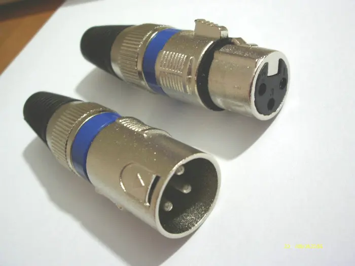 100 комплект 3 pin XLR аудио кабель Разъем MIC штекер+ Женский Джек