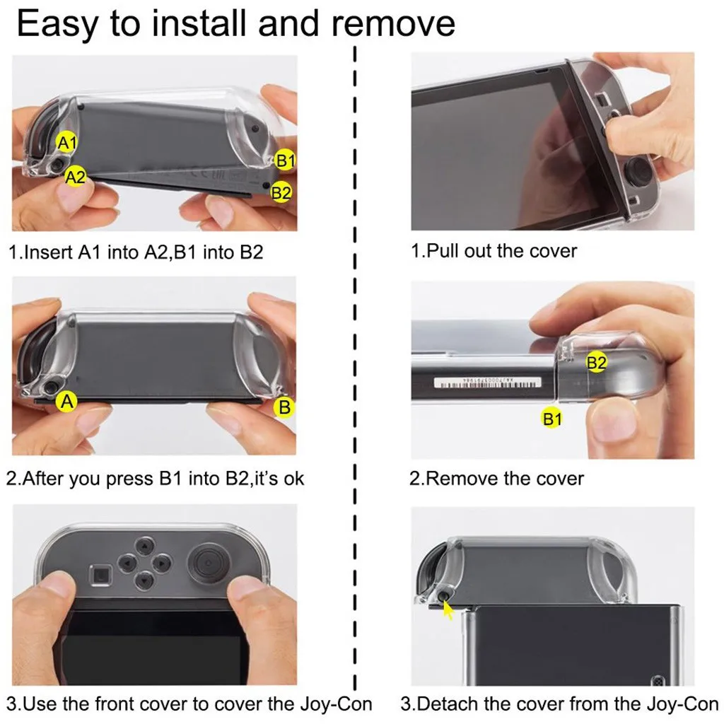 Ультратонкий прозрачный тонкий Кристальный защитный чехол для nintendo Switch