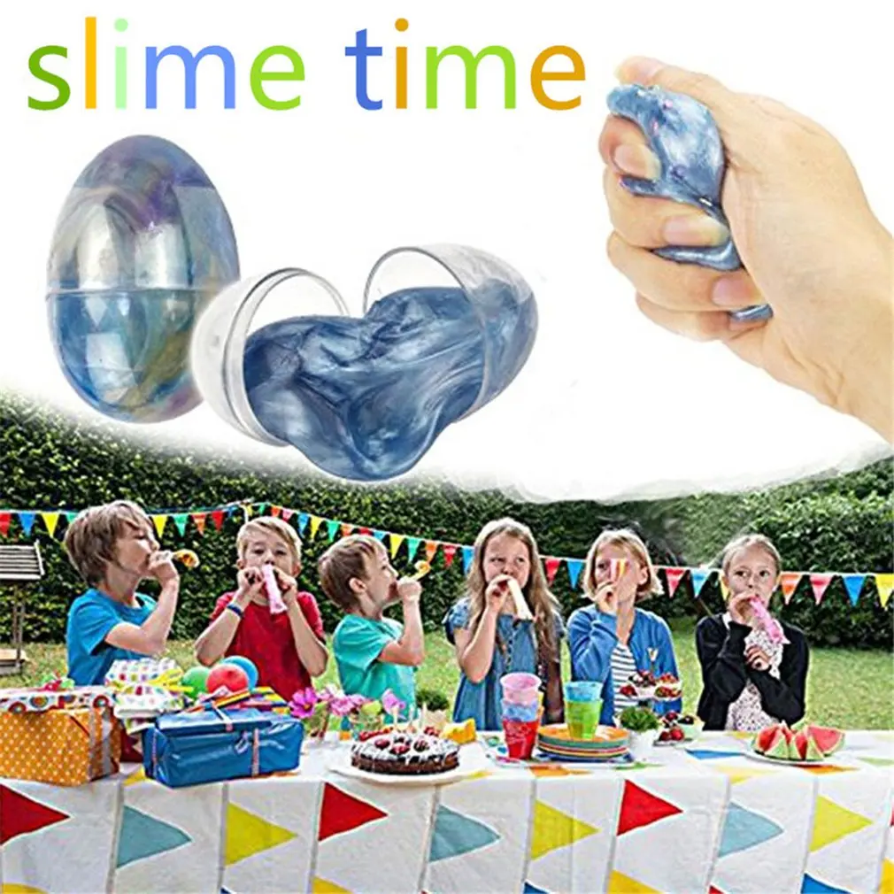 Colorful Egg Soft Slime AntiStress Toy Mix Color Crystal Plasticine Mud Putty Sludge Toys For Children DIY Clay Educational Toys