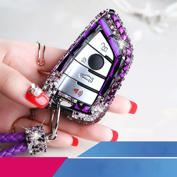 

2020 with diamond car key case for BMW 1 3 5 7 Series X1 X3 X4 X5 X6 M3 M5 F20 F30 F10 E90 E60 E30 E34 E70 remote control key