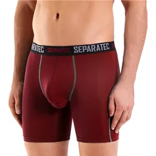 Séparatec – Boxer de Sport pour hommes, sous-vêtement de Performance, double poche, longues jambes