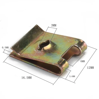 

Zinc Clip Nut U-Shaped Nut 65 Manganese Steel 100PCS Color Useful Newest