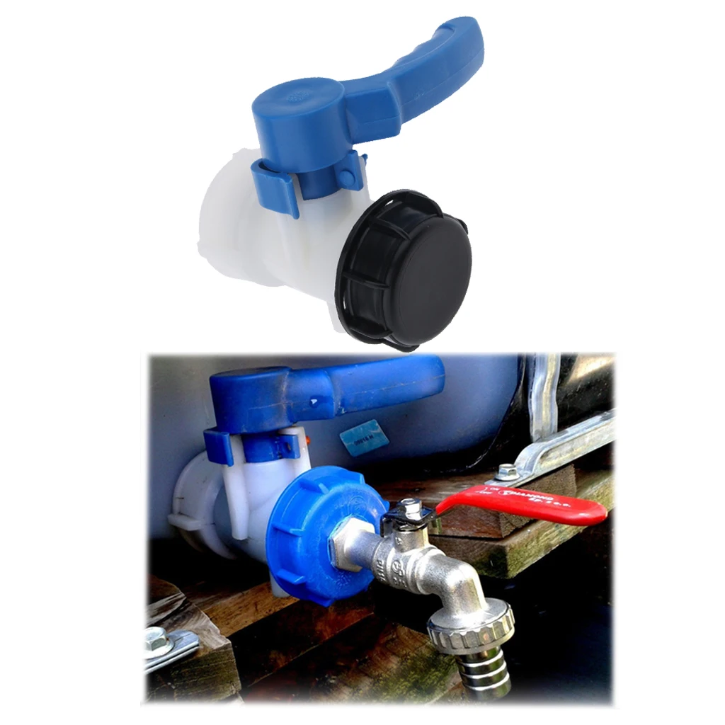 IBC Tote Tank Valve Hose Fittings Adapter with Switch for Yard Water Tap Hose Connector Accessories, DN50 75mm/2.95 inch