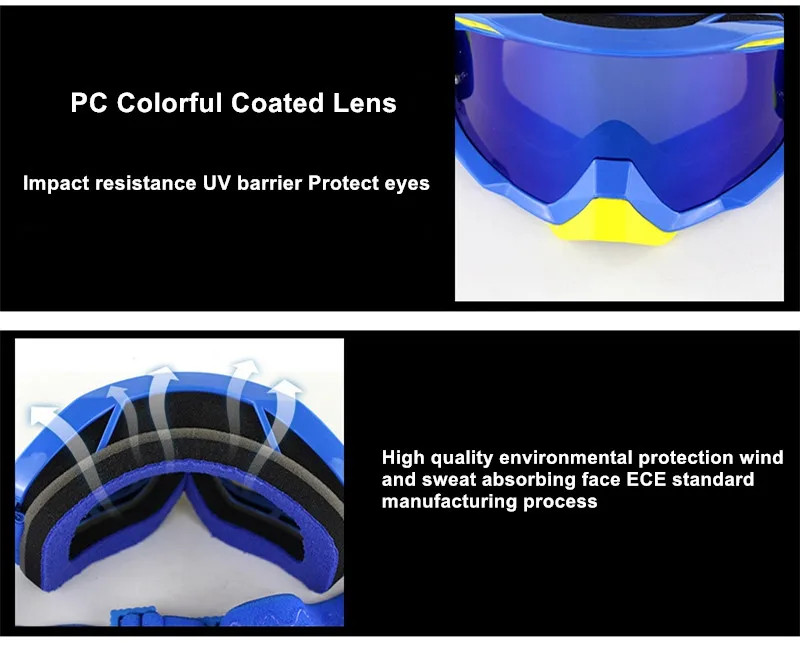 Очки для мотокросса Atv, внедорожные очки, очки для грязного велосипеда, поляризованные пылезащитные очки Gafas Moto Cross Brillen, мотоциклетные очки