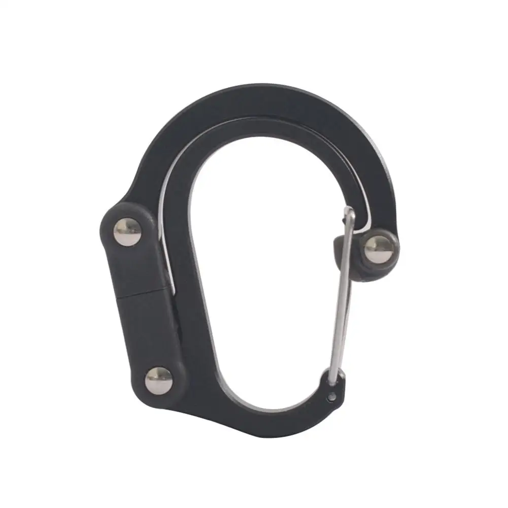 

Carabiner Clip With Swivel Hook Multi-function Aluminum Alloy D-type Buckle For Outdoor Product High Quality