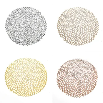 

Round Coaster PVC Pads Insulation Table Placemat Non-Slip Mats Western Mat