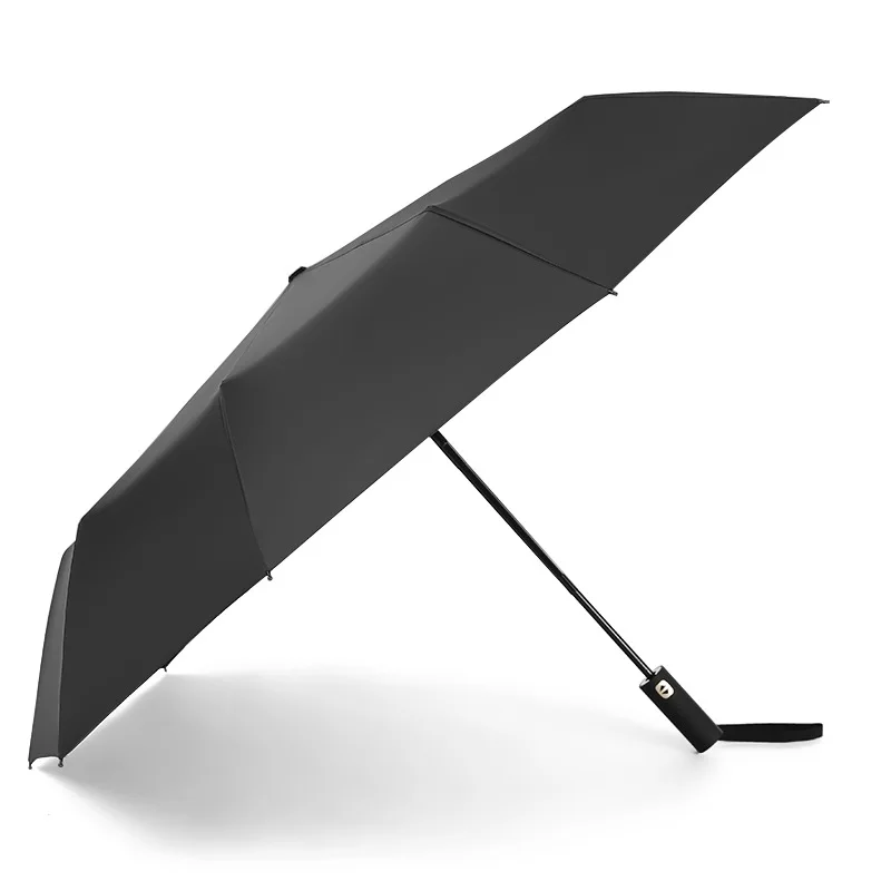 Explosion models automatic umbrella three fold windproof umbrella men and women sun umbrella three fold black plastic umbrella