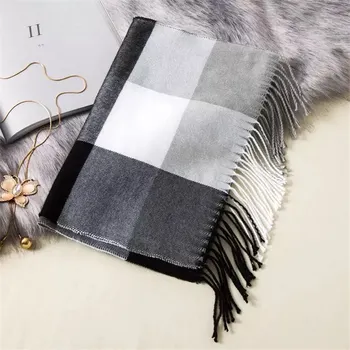 

2019 fashion classic lattice men soft scarf boy cashmere plaid scarves shawl UNISE wraps pashmina headband free shipping muffler