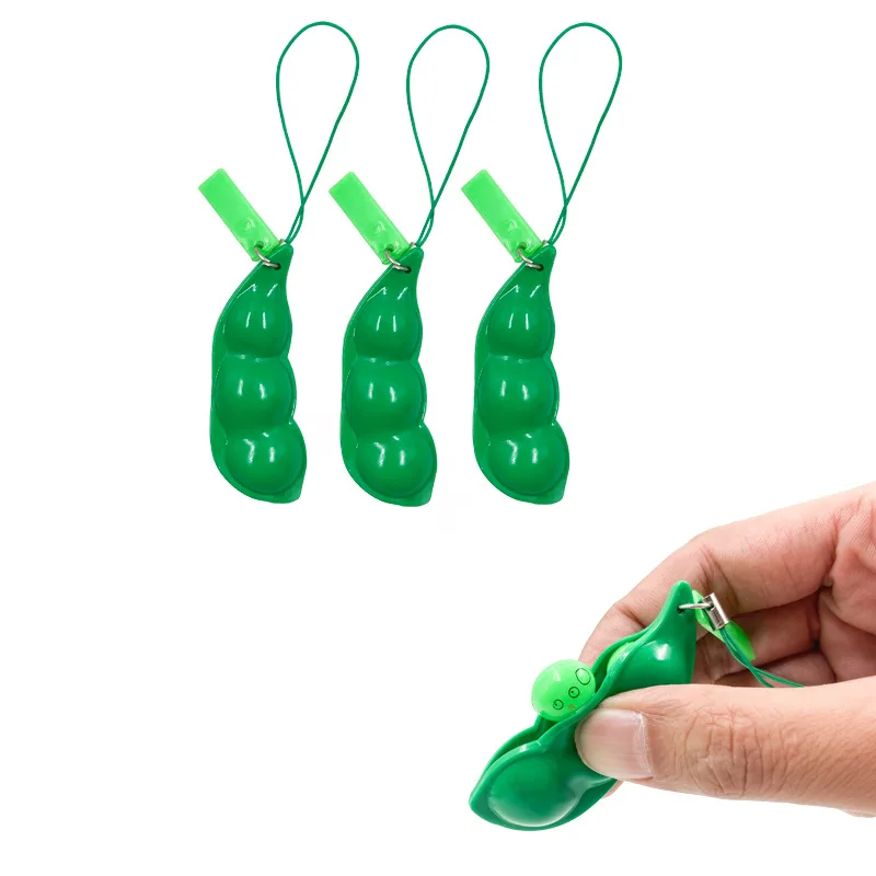 Sticky-Toys Peas-Beans Keychain-Pop Decompression It Fidget Figet Squishy Anti-Stree